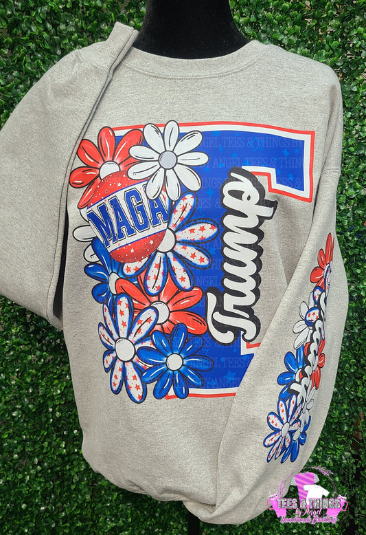 Trump MAGA 🇺🇸 Floral sweatshirt