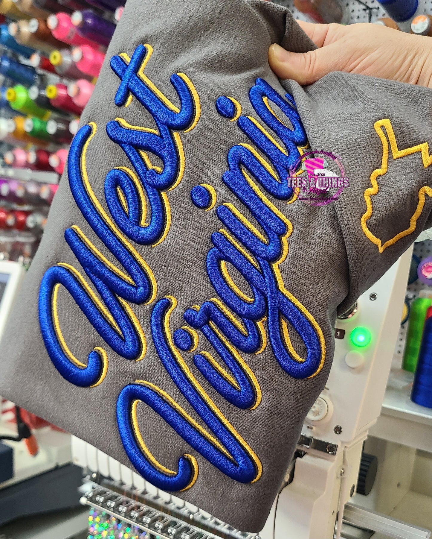 West Virginia 3D embroidered Sweatshirt! 💙💛
