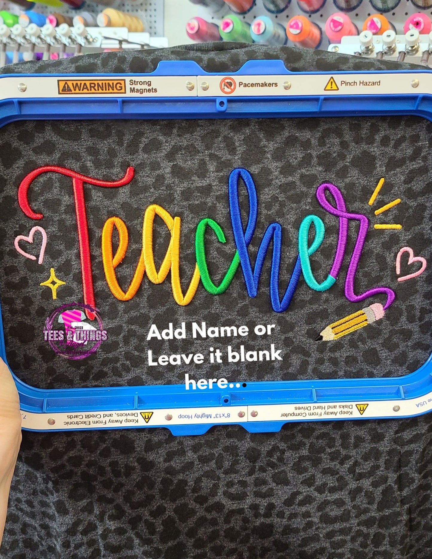 Teacher 🍎 3D embroidered teeshirt!