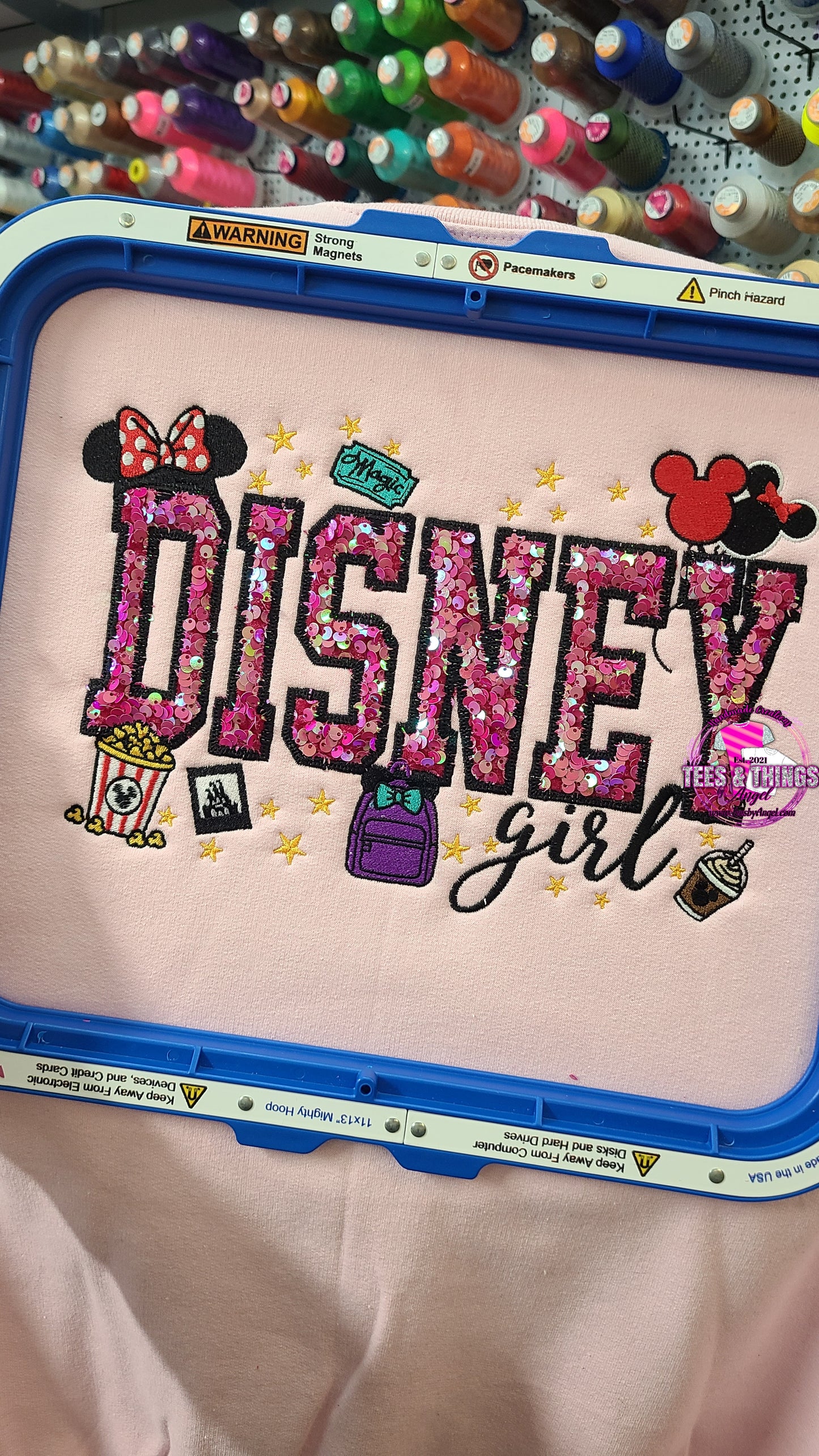 Disney Girl Embroidered Sweatshirt 🩷