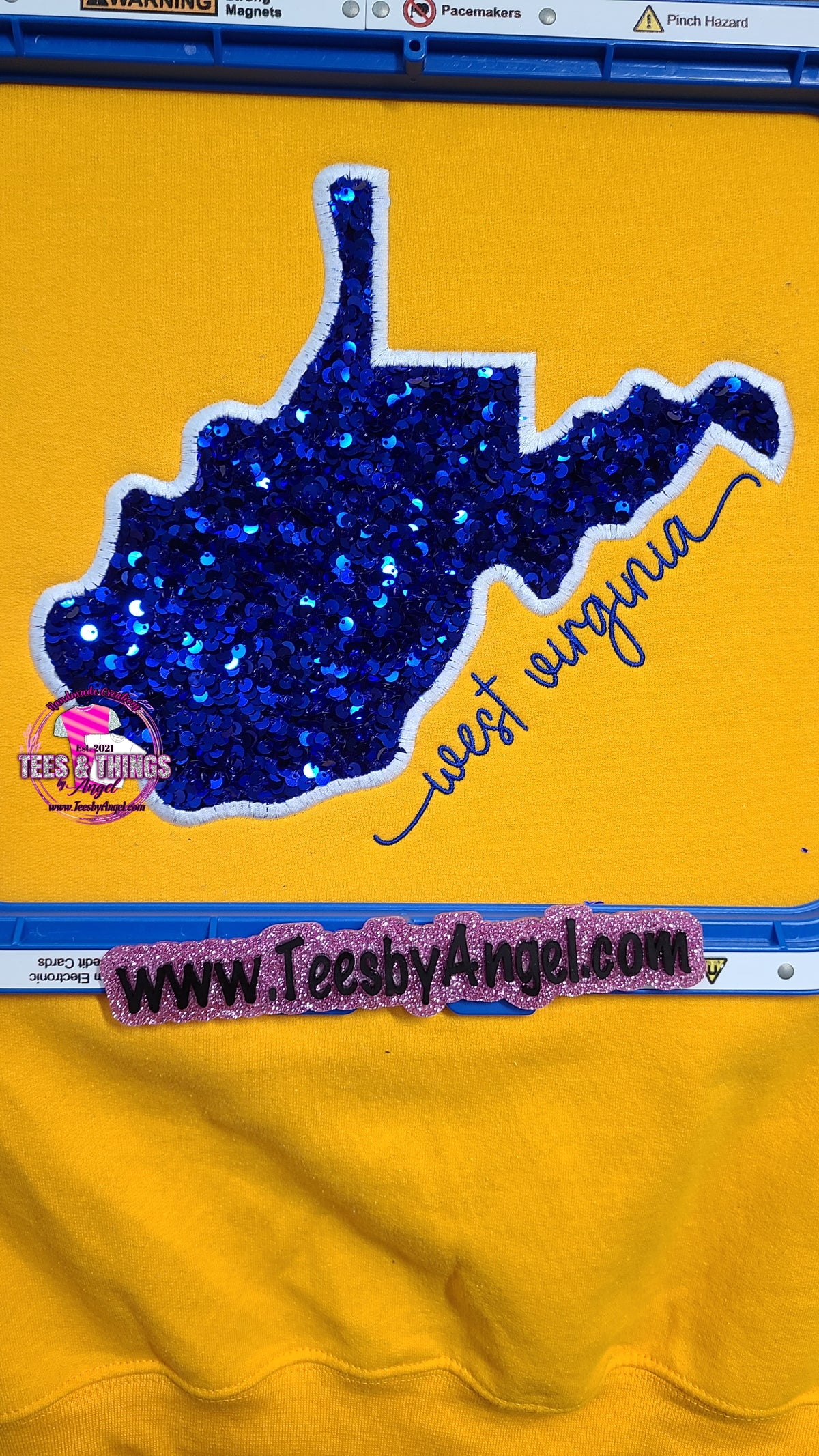 West Virginia State Silhouette Sweatshirt 💙💛