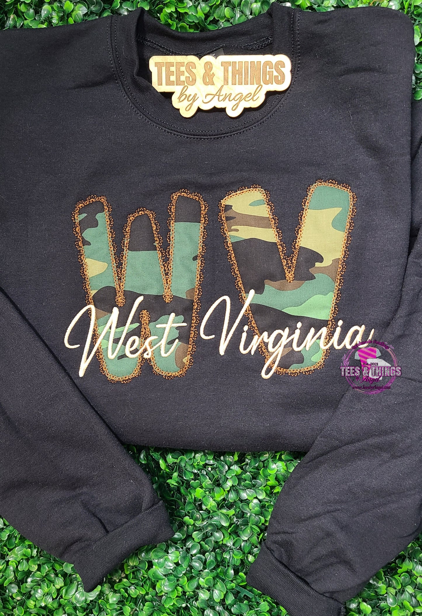 WV embroidered Lace Camo shirt!