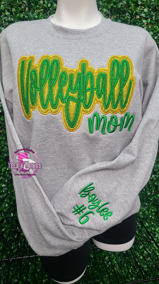 Volleyball 🏐 double stacked embroidered Sweatshirt!