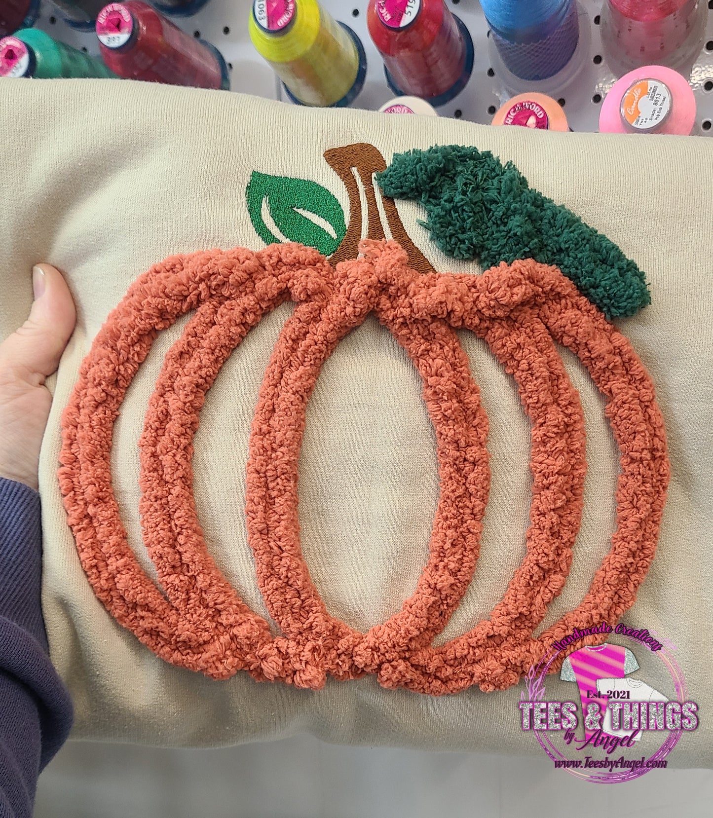 Chenille Pumpkin Sweatshirt 🎃