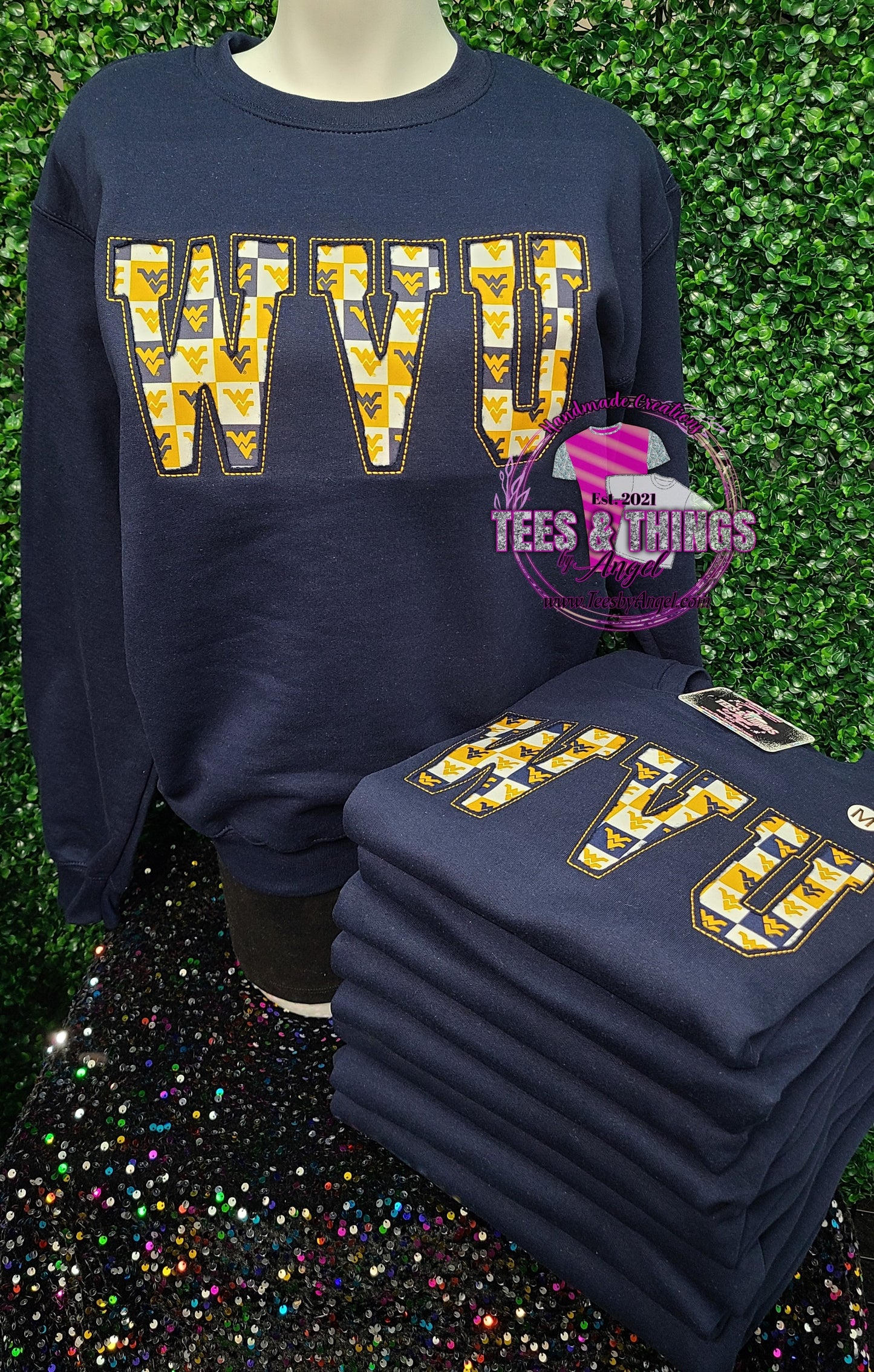 WVU 💙💛 Emb. Sweatshirt