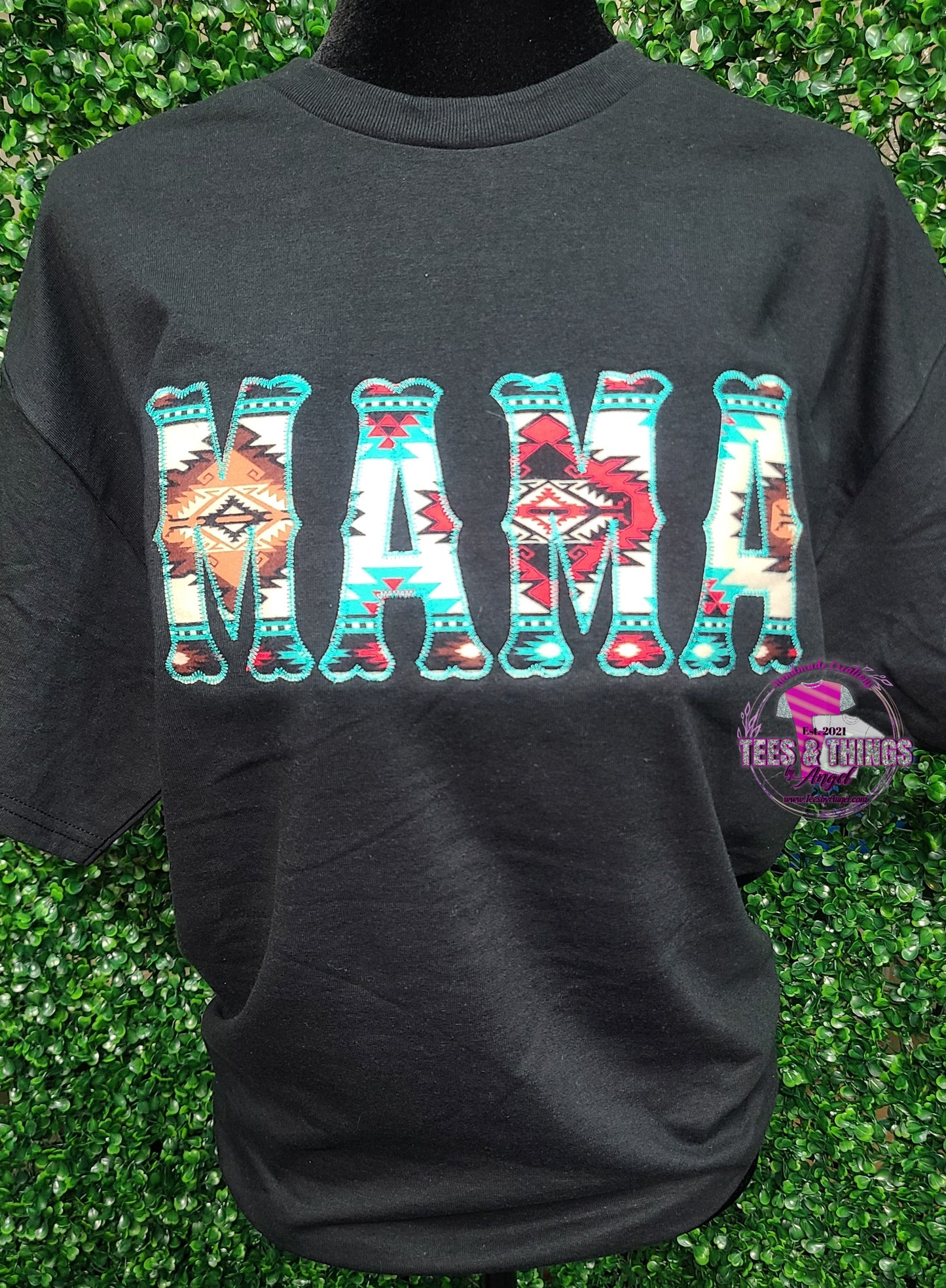 Custom Aztec embroidered Teeshirt