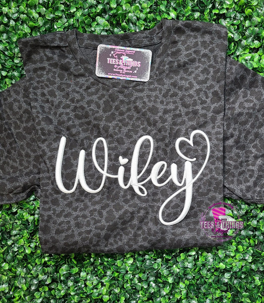 Wifey 3D Embroidered Tee