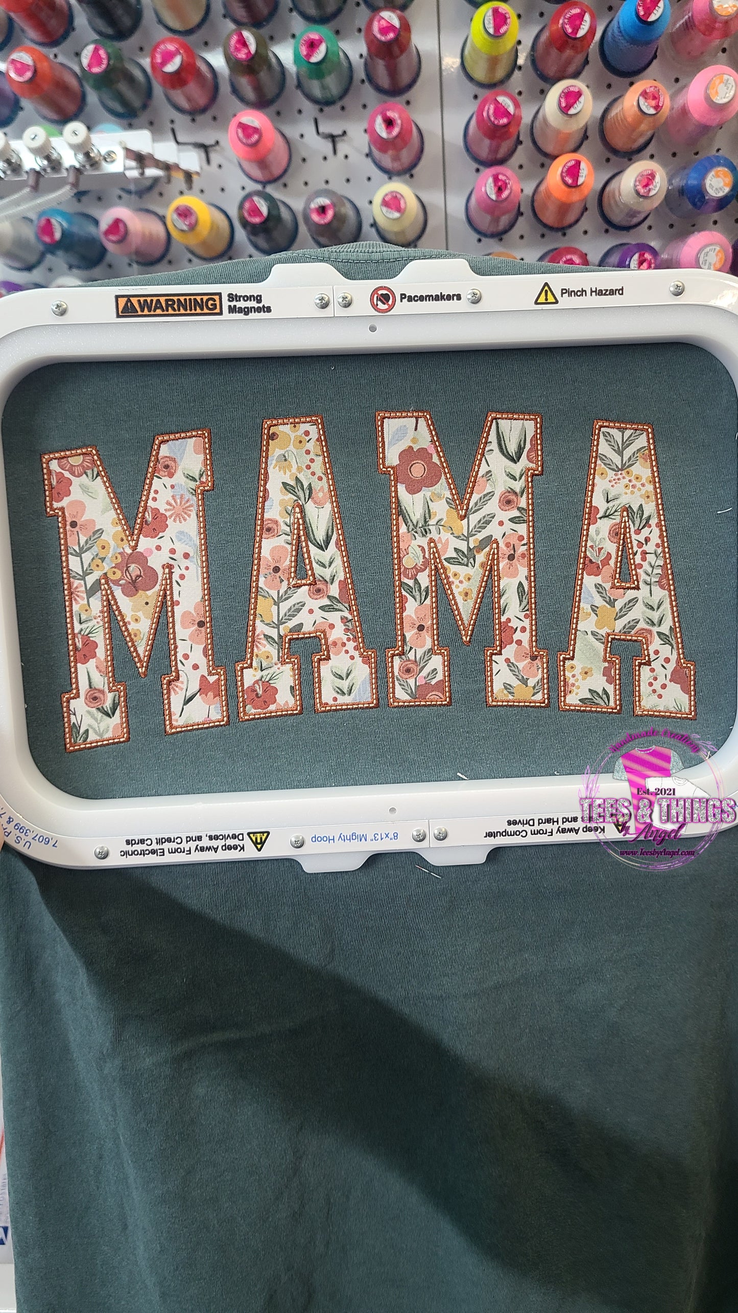 Custom Floral Embroidered Tee