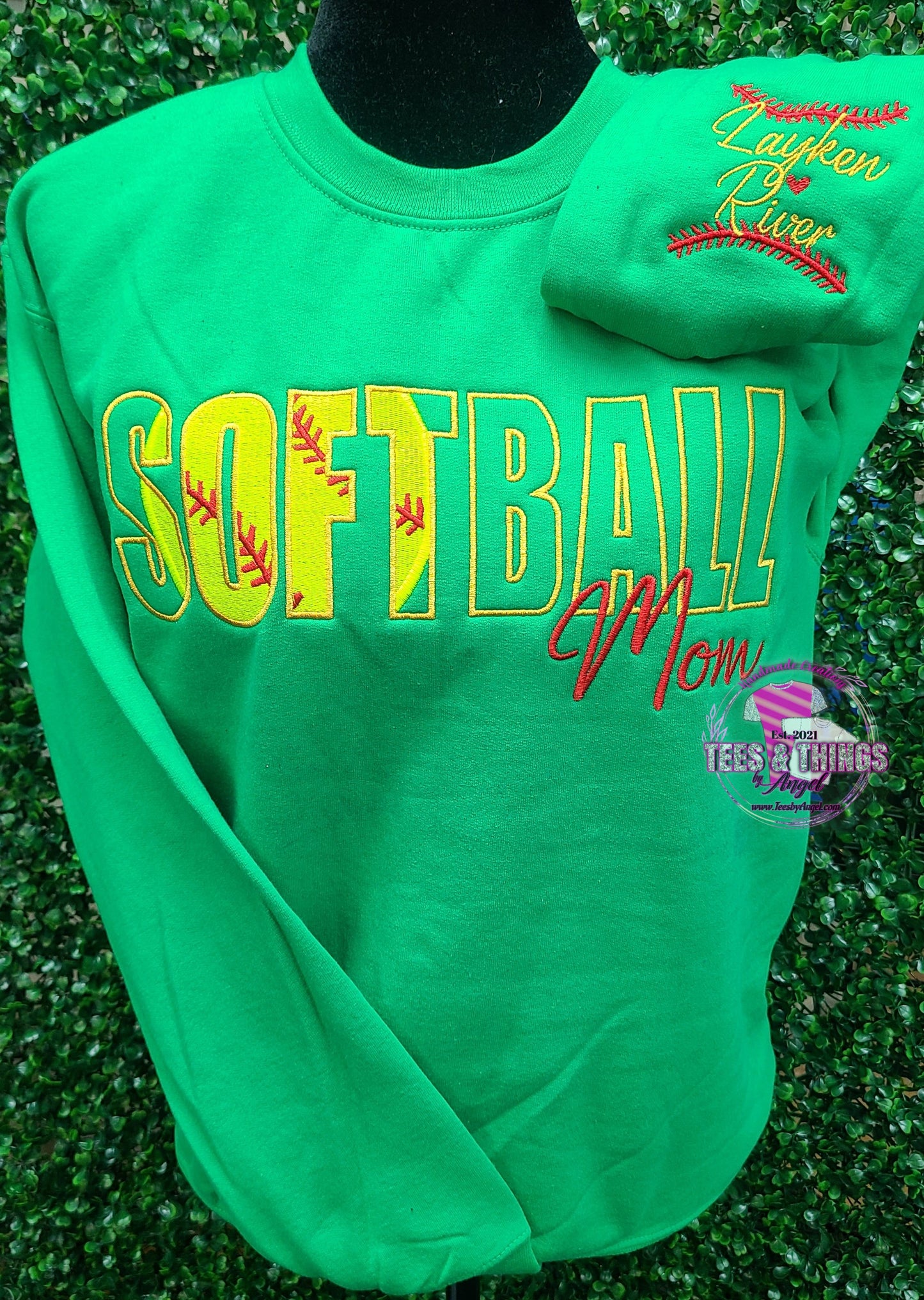 Softball 🥎 Embroidered custom sweatshirt!