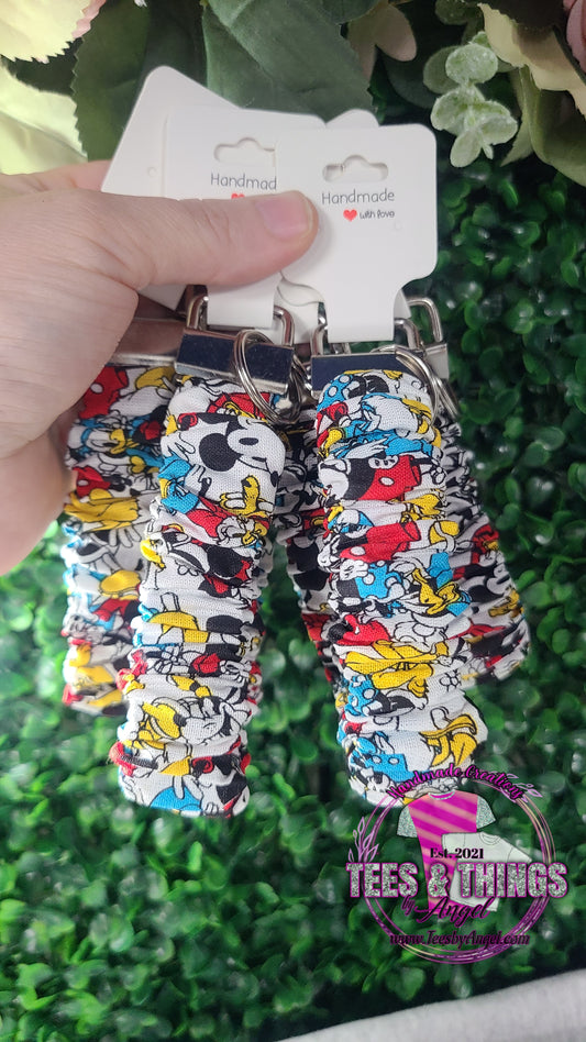 Mickey & Friends Scrunchie Keyfob Wristlet