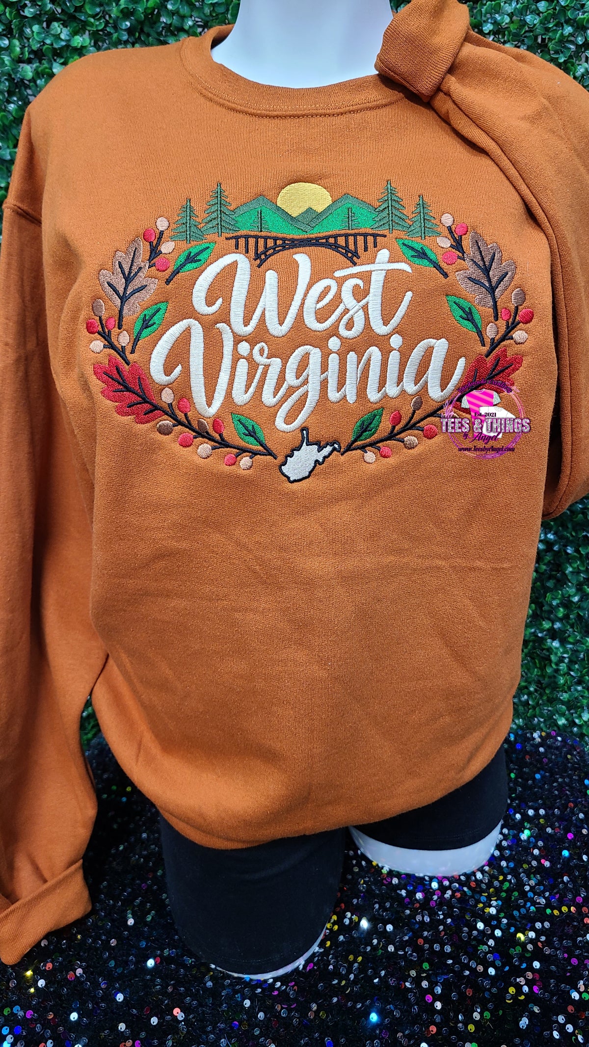 West Virginia Fall 🍂 Scenic Embroidered Sweatshirt!
