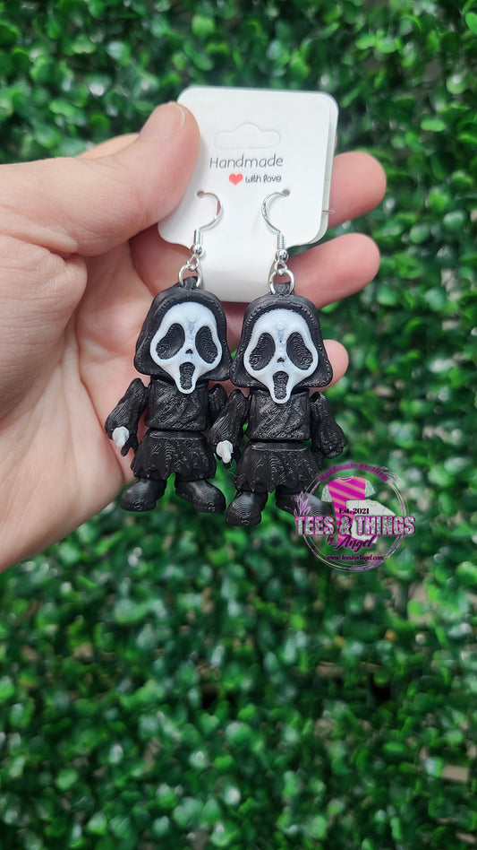 Ghost Face 3D printed Earrings!