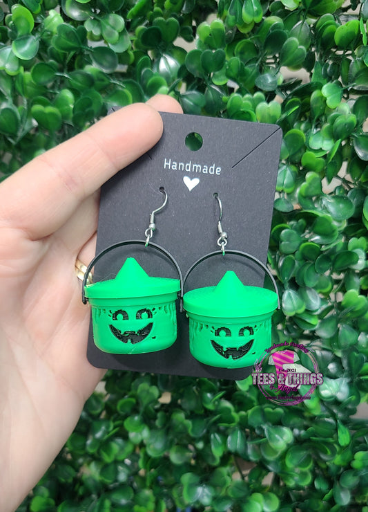 Witch Boo Bucket Earrings