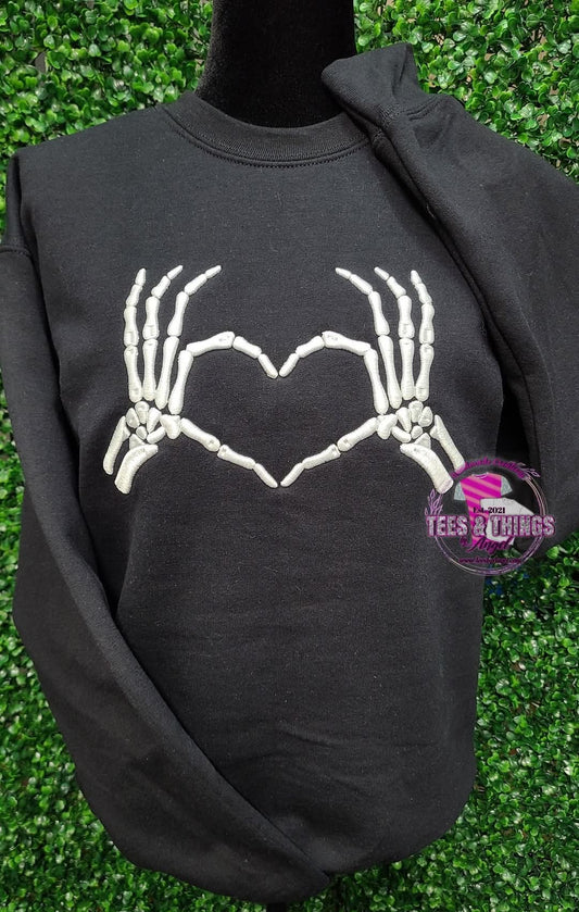 3D embroidered Skelly Hands 🦴