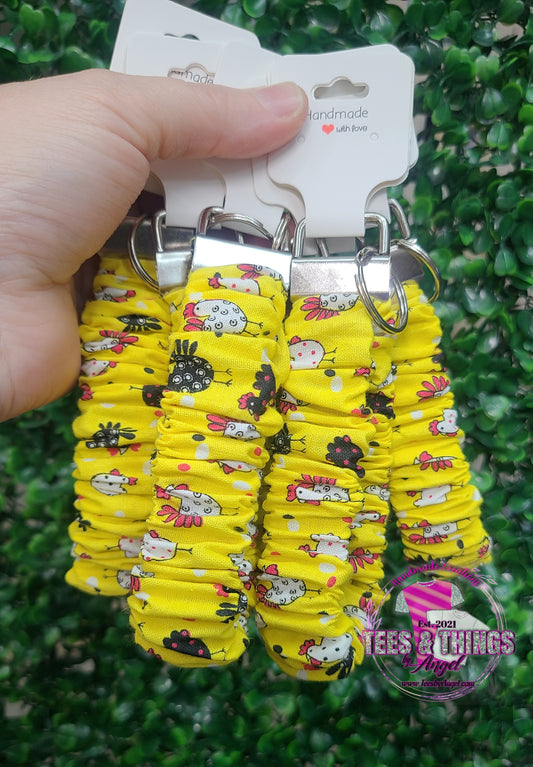 Chicken 🐔 Scrunchie Keyfob Wristlet