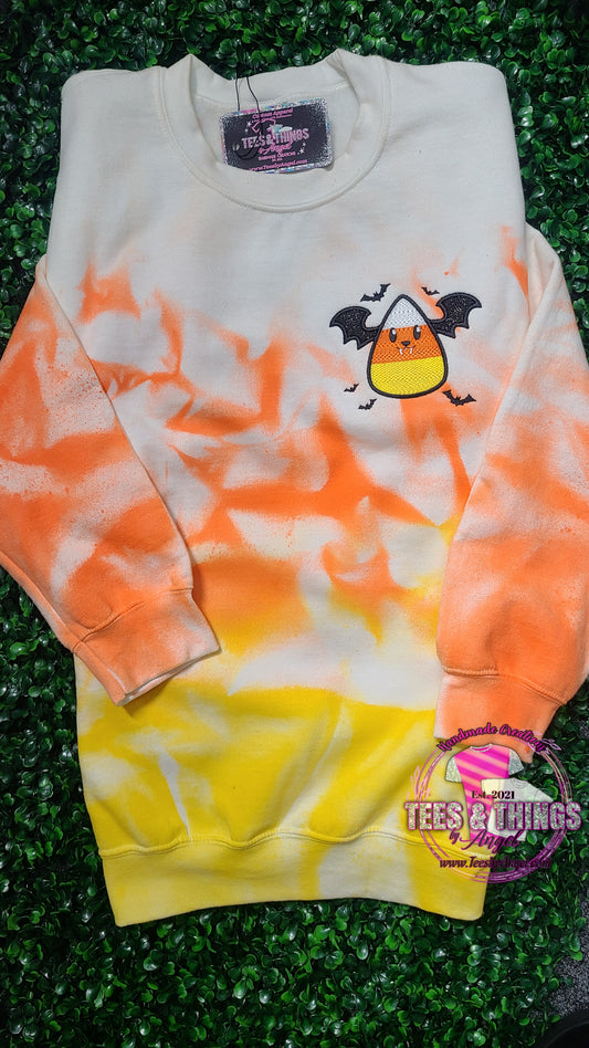 Candy Corn Bat Embroidered Sweatshirt! 🍬