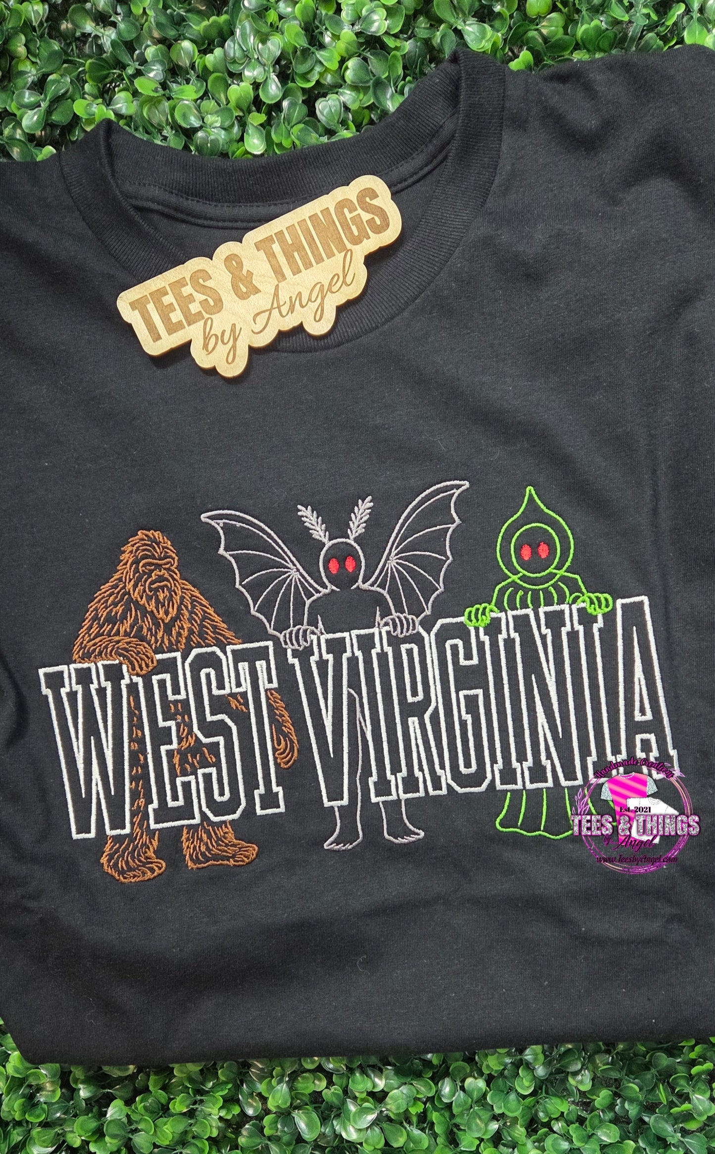 West Virginia Cryptids Embroidered Sweater! 🖤