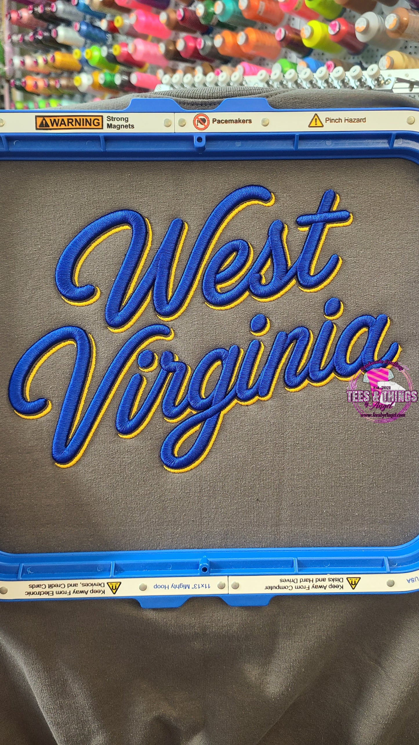 West Virginia 3D embroidered Sweatshirt! 💙💛