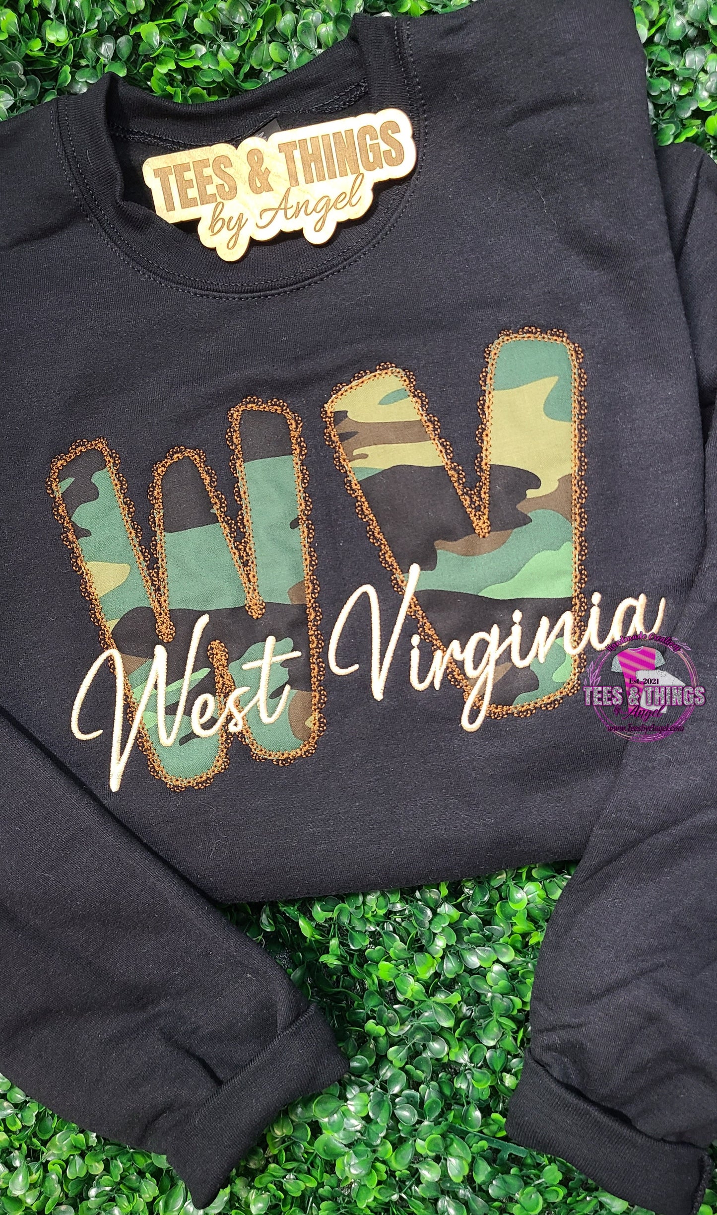 WV embroidered Lace Camo shirt!