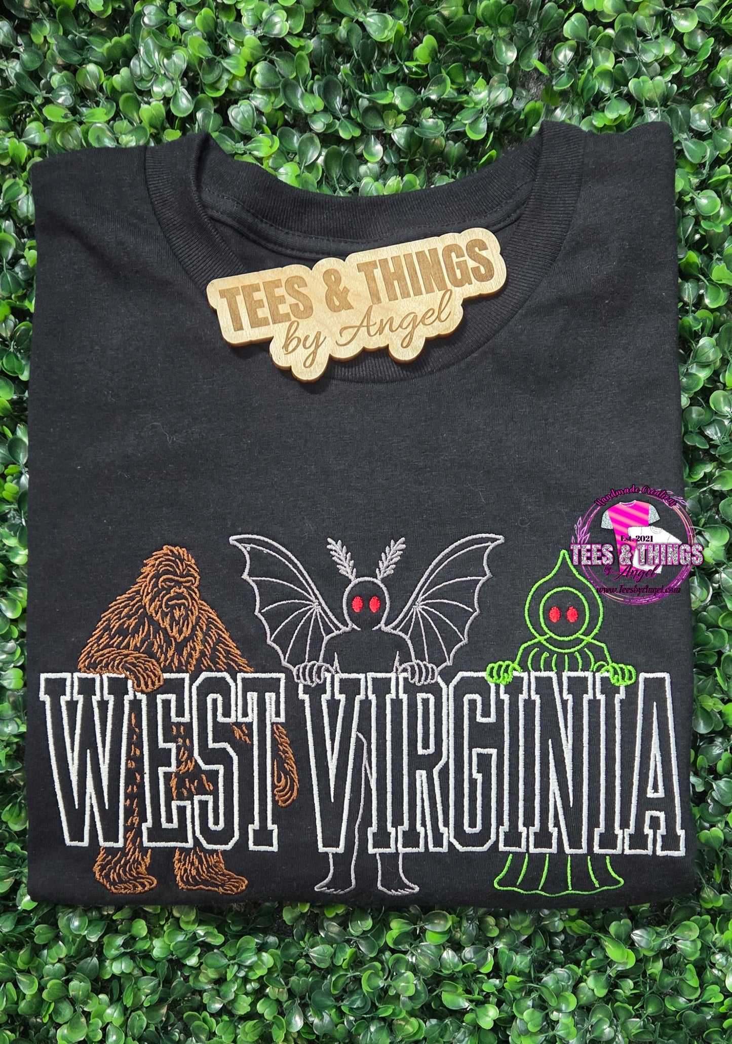 West Virginia Cryptids Embroidered Sweater! 🖤