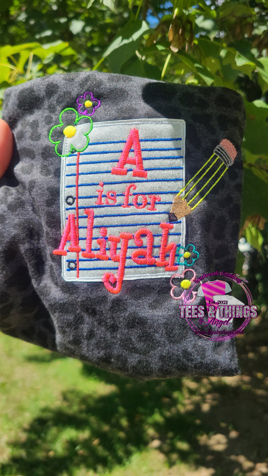 Custom name Paper & Pencil shirt. ✏️ 💐