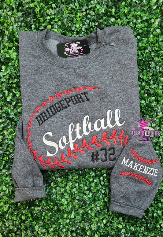 Softball Laces 🥎 Custom Sweatshirt