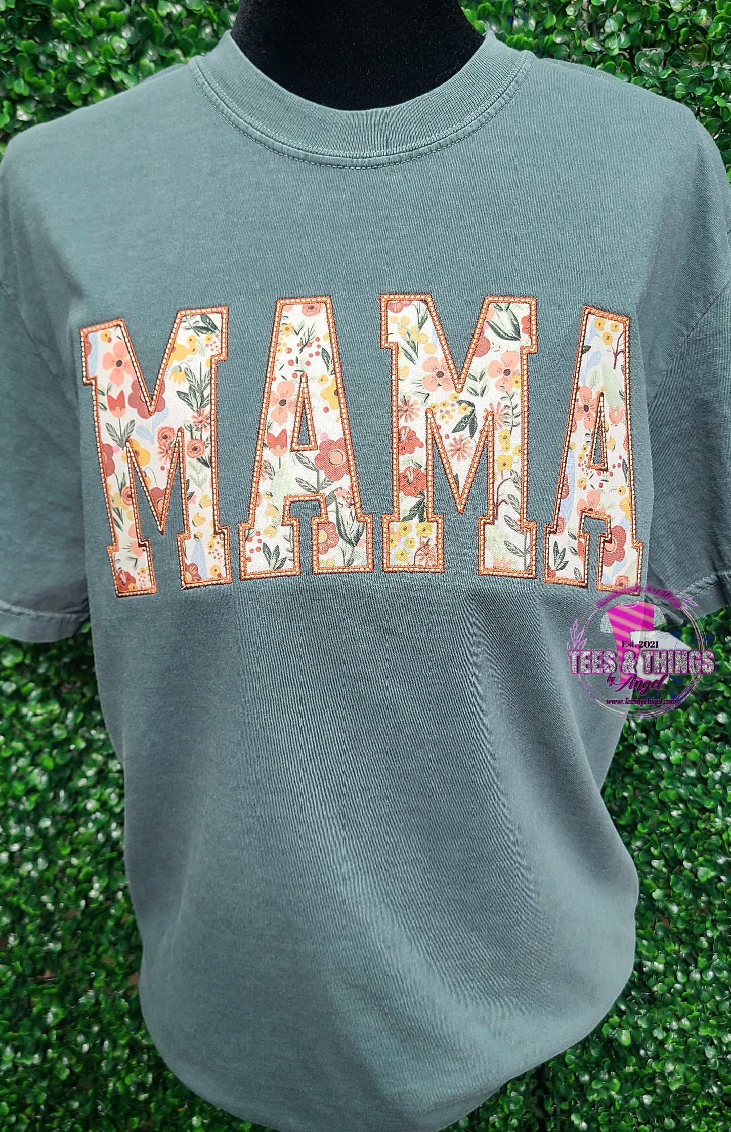 Custom Floral Embroidered Tee