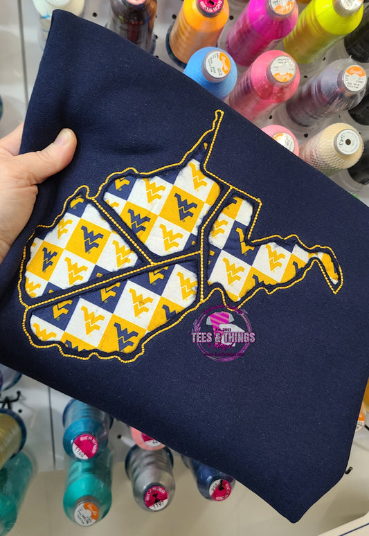 WV Silhouette embroidered sweatshirt 💙💛💙💛
