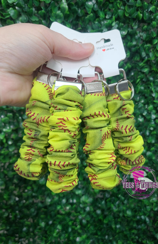 Softball 🥎 Scrunchie Keyfob Wristlet