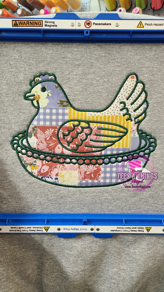 Hen on a Nest 🪹 Embroidered sweatshirt.