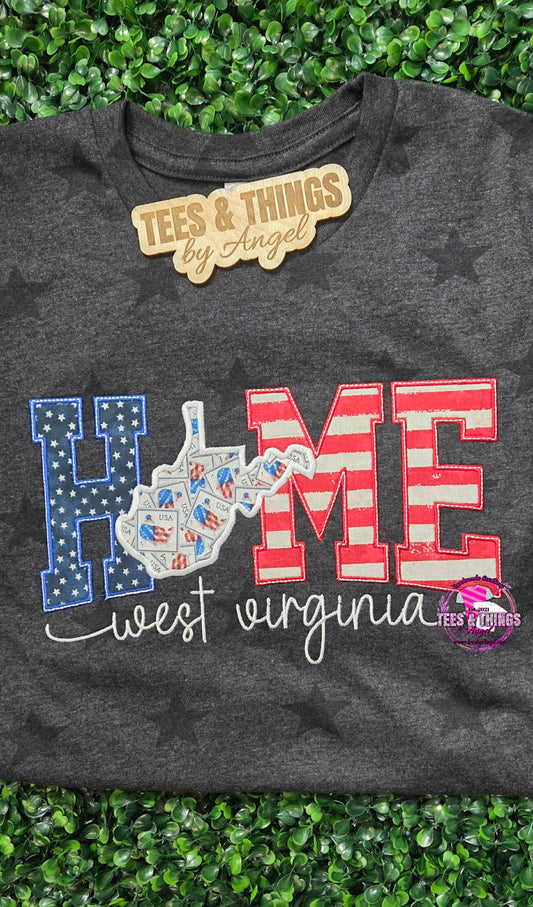 HOME WV 🇺🇸 Patriotic Teeshirt