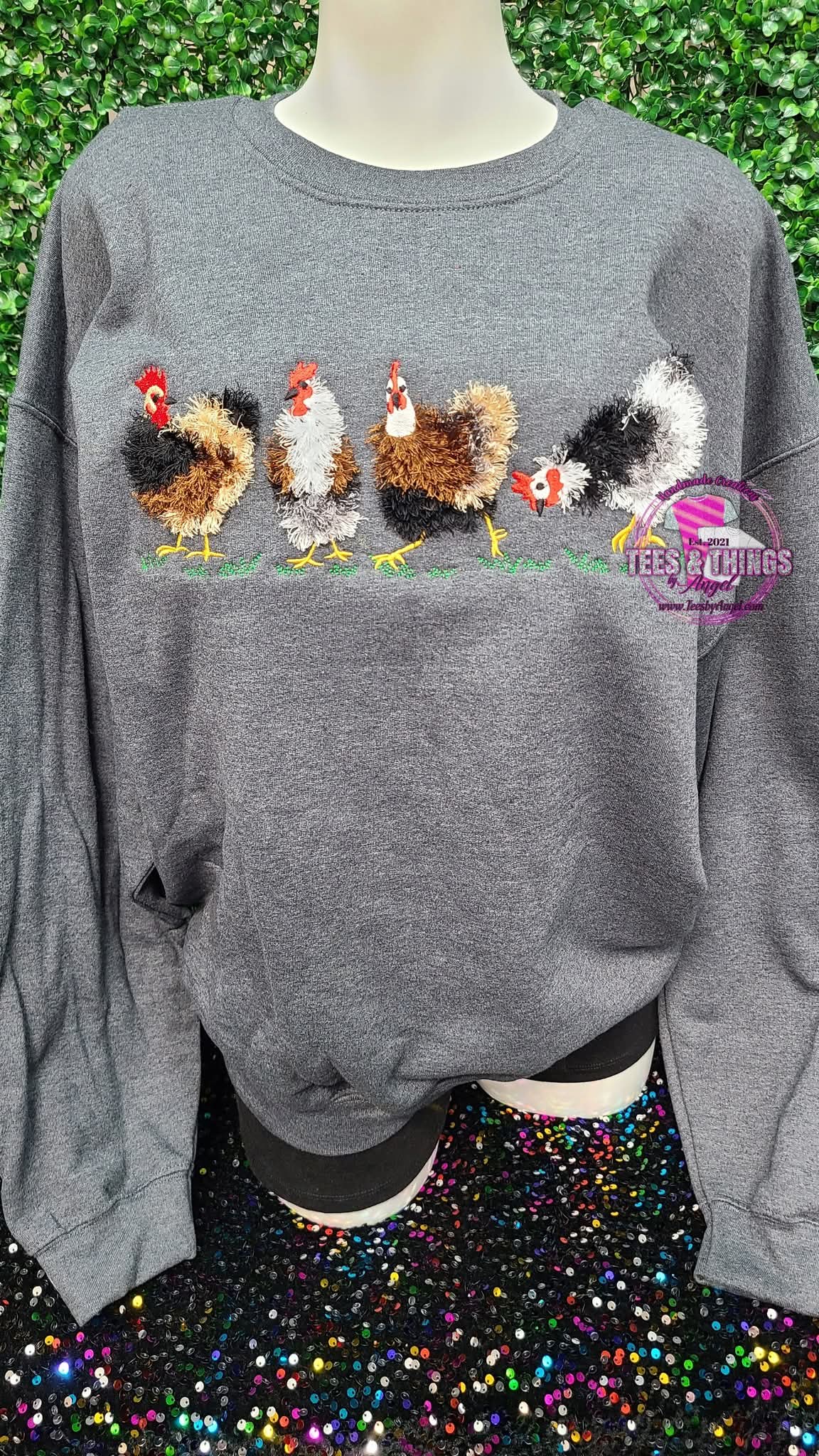 Fringed Chicken Sweatshirt 🐔