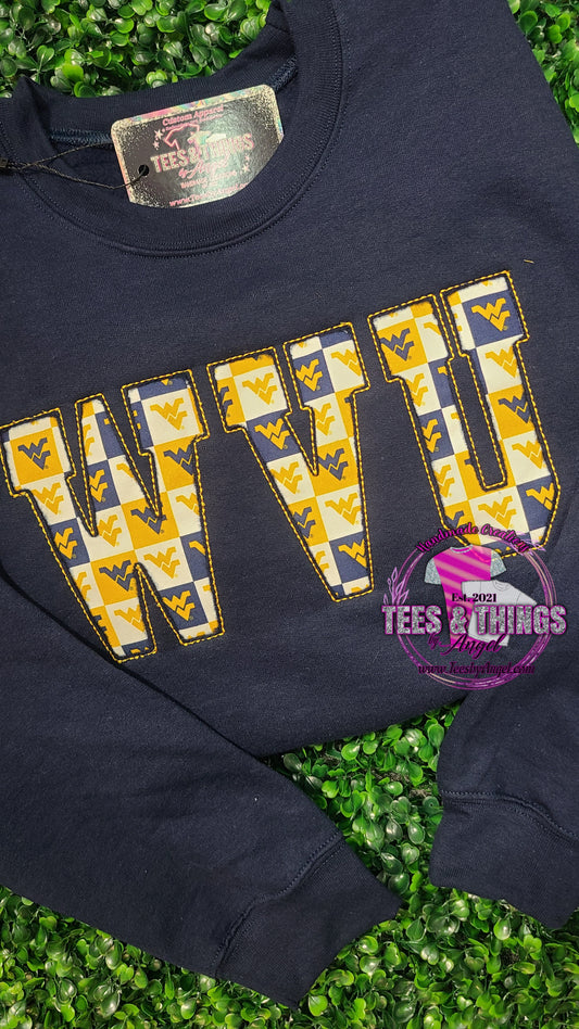 WVU 💙💛 Emb. Sweatshirt