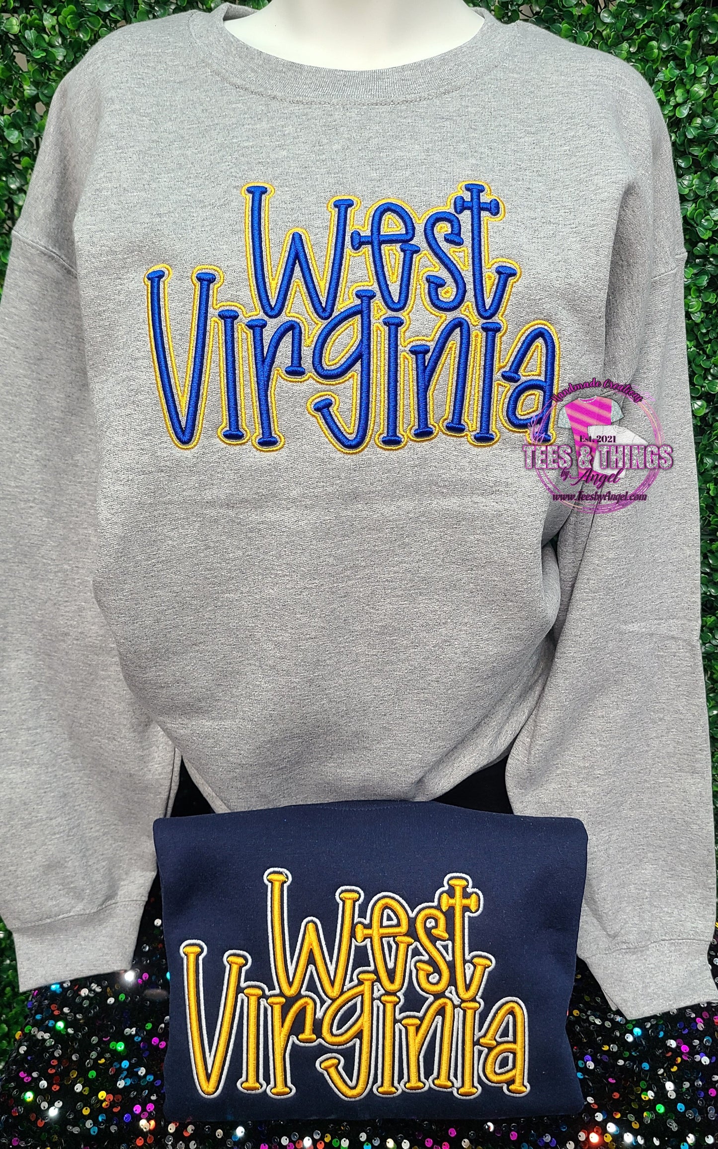 West Virginia 3D Embroidered Sweatshirt!