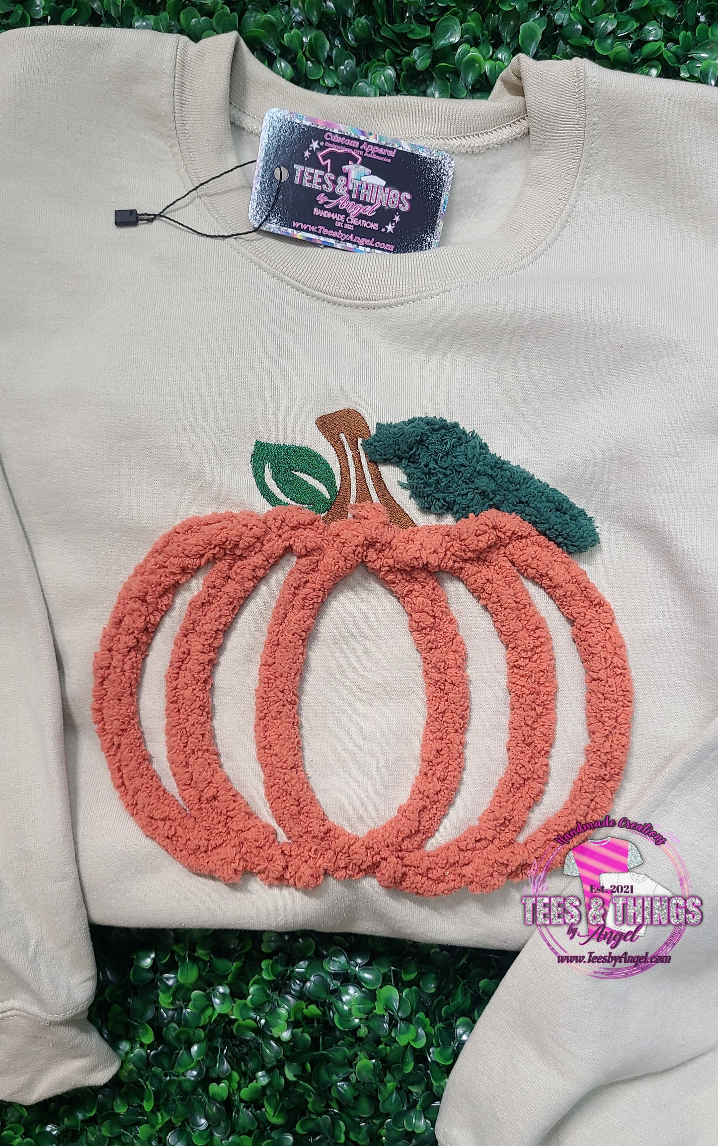 Chenille Pumpkin Sweatshirt 🎃