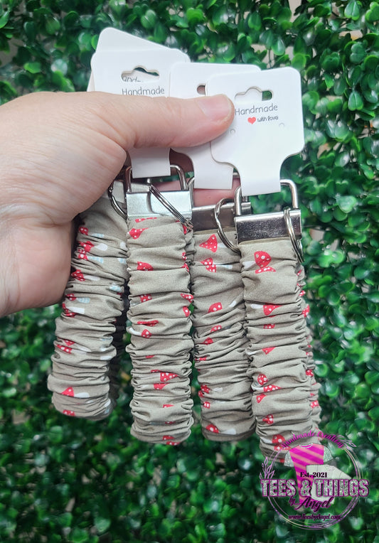 Mushroom 🍄 Scrunchie Keyfob Wristlet