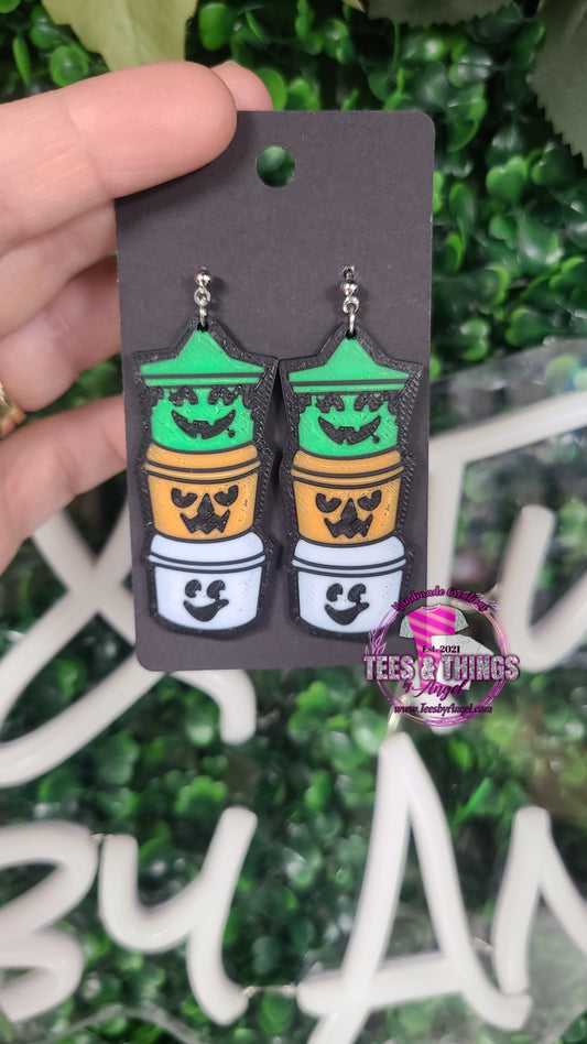 Stacked Boo Bucket Earrings! 🕸