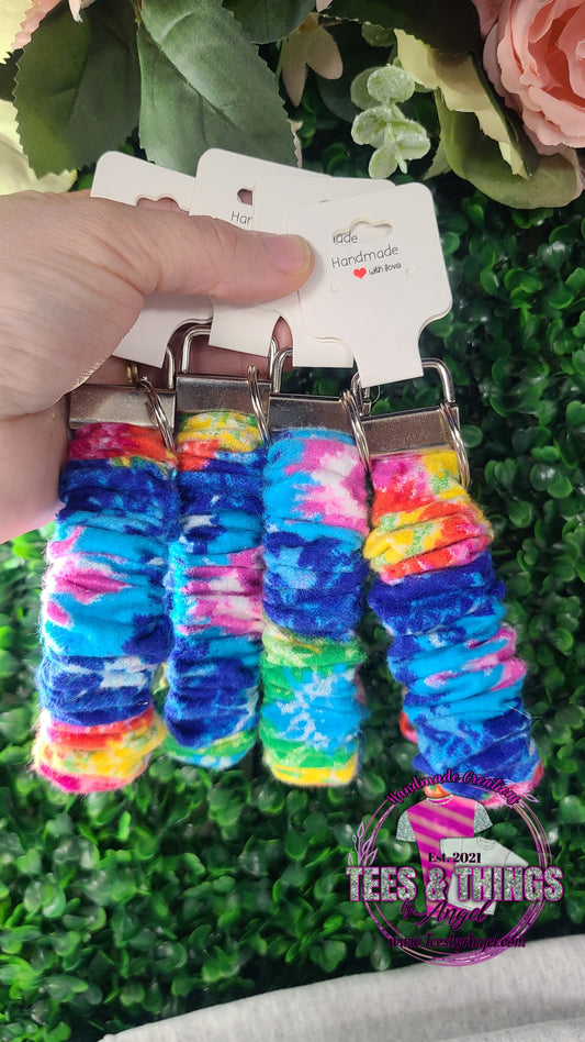 Tye Dye Scrunchie Keyfob Wristlet