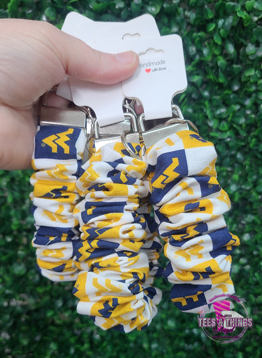 WV Gold/Navy Block Keyfob Scrunchie 💙💛