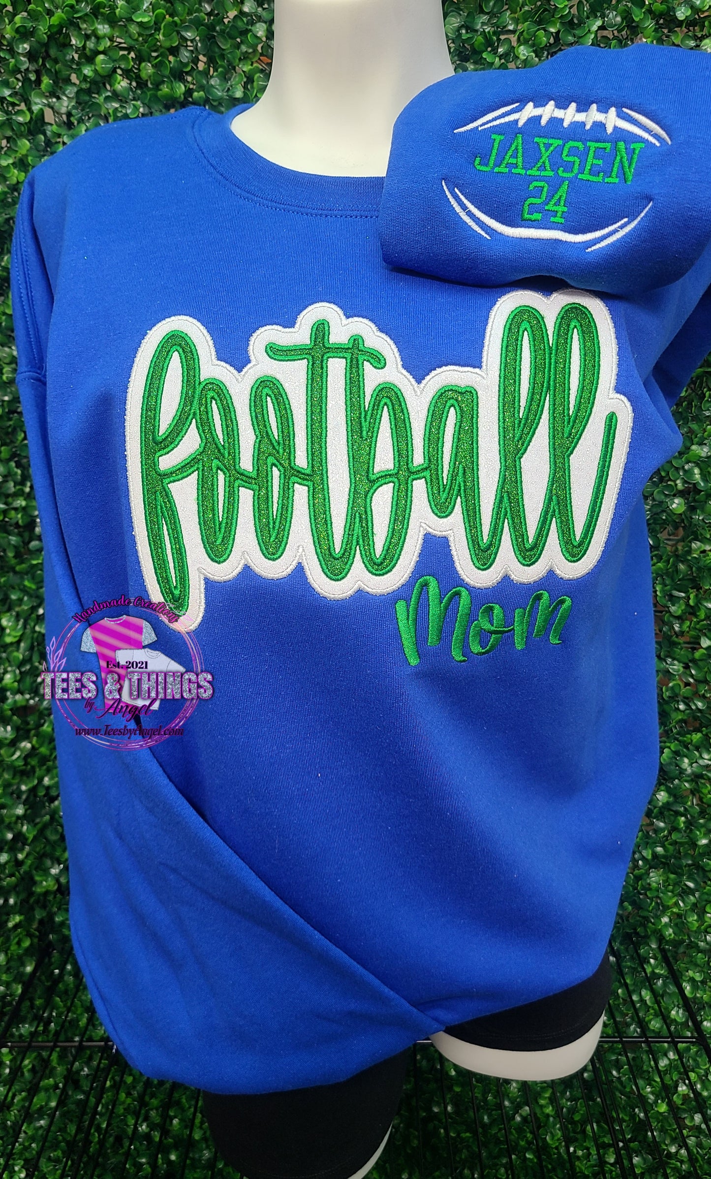 Football 🏈 double stacked embroidered sweatshirt!