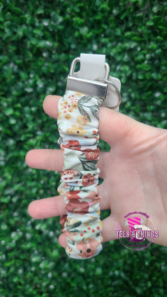 Floral #2 Scrunchie Keyfob Wristlet